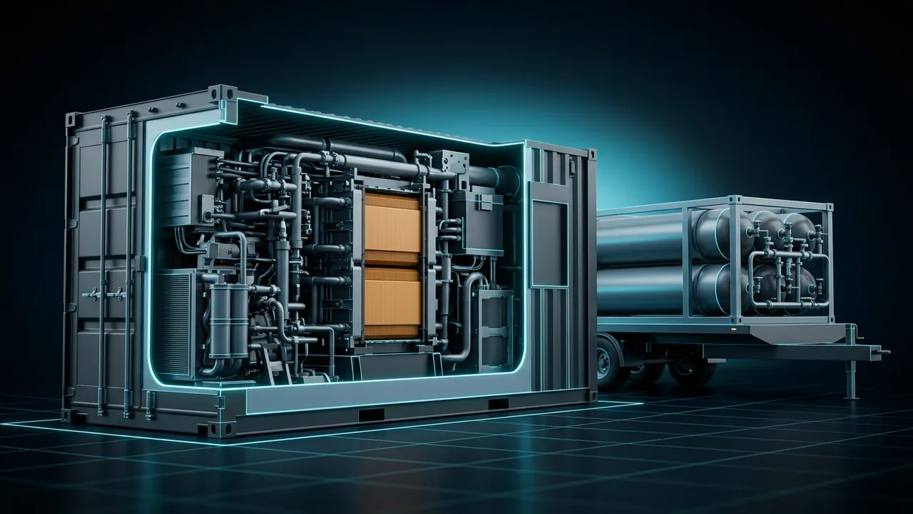 Are Hydrogen Generators Ready for Data Centers? – Cost, Supply, Pilots - 3D Cutaway Animation