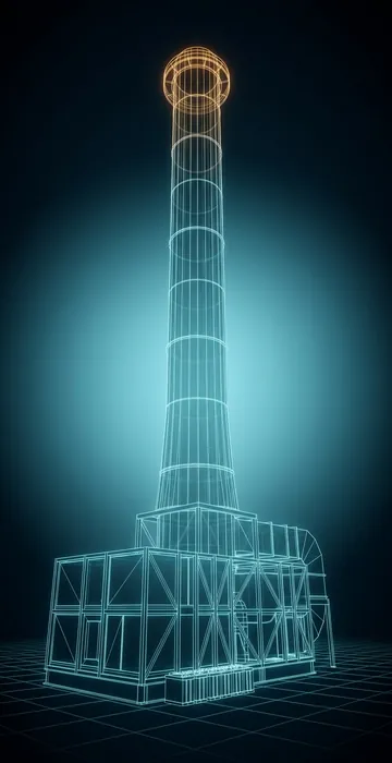 Can a Data Center Run Completely Off-Grid? – What It Takes - 3D Wireframe Animation