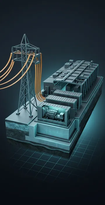 Can a Data Center Use Grid Power and On-Site Power Together? - 3D Animation