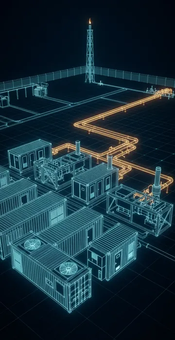 Can Flare Gas Run an AI Data Center? – Scale, Uptime and the Math - 3D Animation