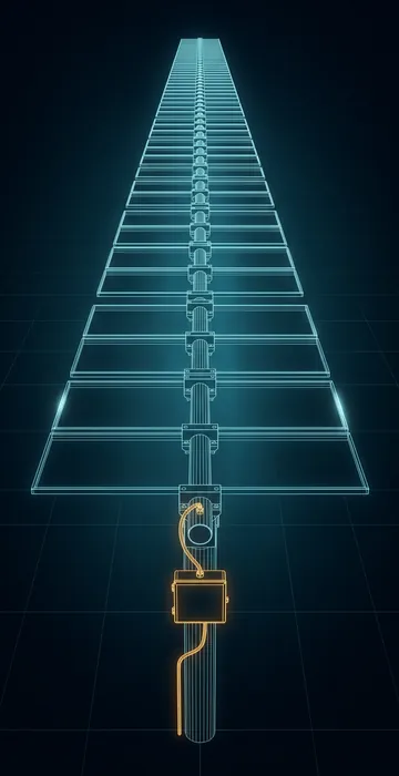 Can Solar Power a Data Center? – Panels, Land and Storage Math - 3D Wireframe Animation