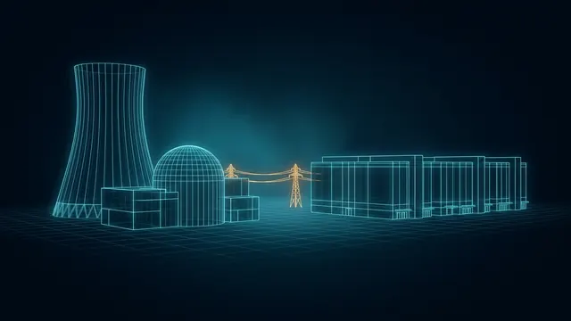 How Are Hyperscalers Securing Power? – Gas, Nuclear and Grid Deals - 3D Wireframe Animation
