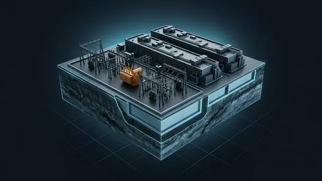 How Much Land Does a Data Center Need? – Acres per MW - 3D Cutaway Animation