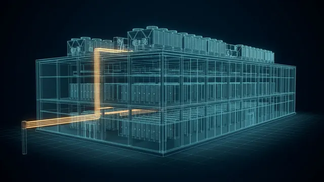 What Is PUE? – Power Usage Effectiveness Explained - 3D Wireframe Animation