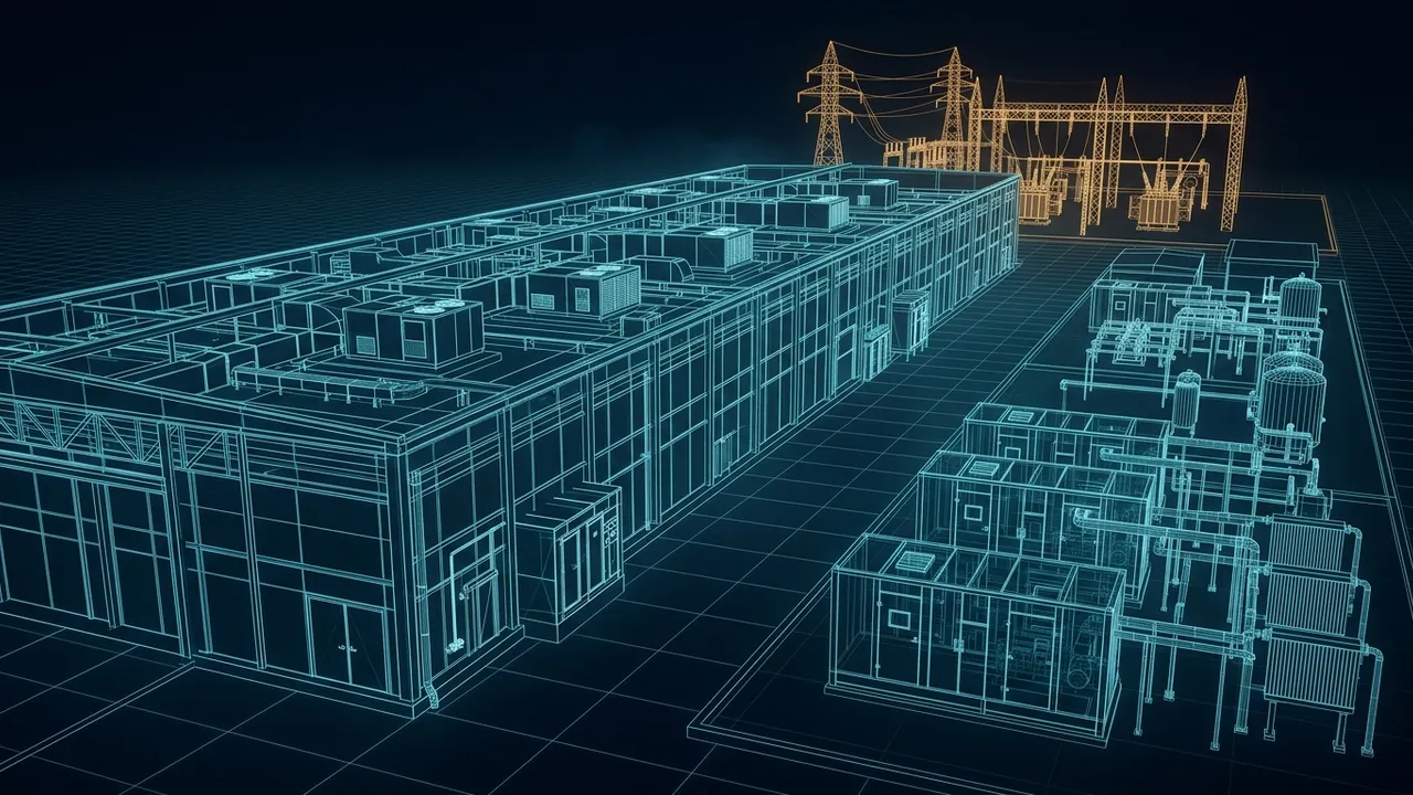 Could Oklahoma Become a Data Center Power Hub? - 3D Wireframe Animation