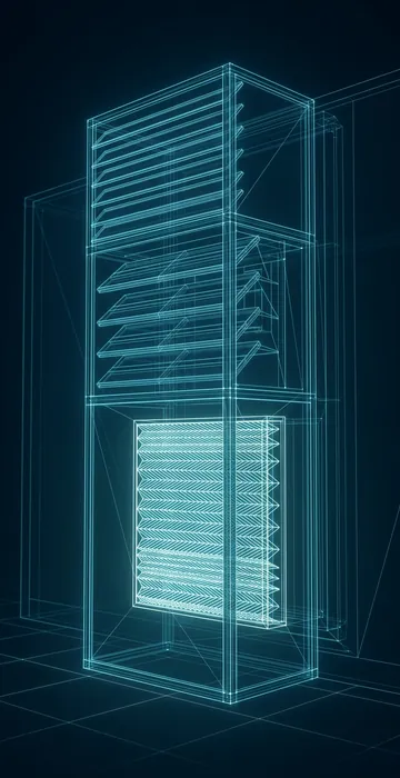 Dust, Sand and Data Centers – Filtration for Harsh Sites - 3D Wireframe Animation