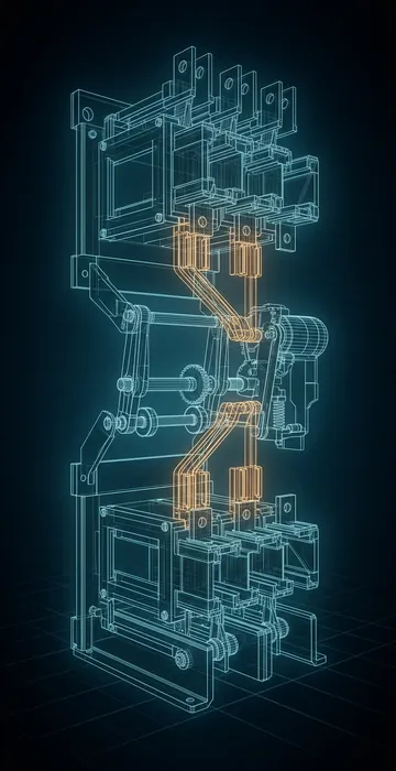 How Does an Automatic Transfer Switch Work at a Data Center? - 3D Wireframe Animation