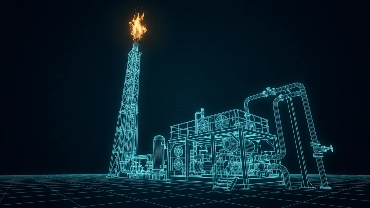 Why Does North Dakota Flare So Much Gas? – The Bakken Story - 3D Wireframe Animation